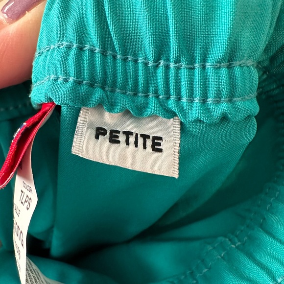 Women's EDS Essentials Drawstring Scrub Pants Teal 3X Petite - Picture 11 of 14